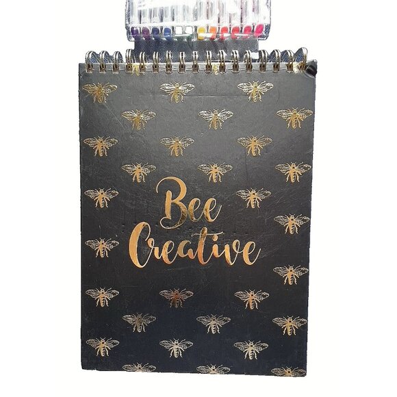 Bee Creative 9 X 12 Sketchbook Set 12 Gel Pens & Fun Stickers Artist Gift Crafts - Picture 3 of 11